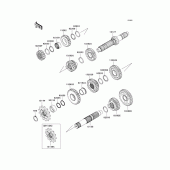 Схема вузла: Трансмісія для Kawasaki KX250/ KX252 KX250F