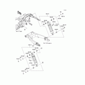 Схема узла: Подвеска/задний амортизатор для Kawasaki VN1700 VN1700 Voyager ABS