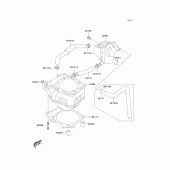 Схема узла: Цилиндр для Kawasaki KLX400 KLX400R