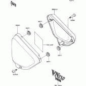 Схема вузла: Side cover для Kawasaki VN750 VN750 Twin