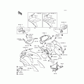 Схема вузла: Cowling(1/2)(zx600-e2) для Kawasaki ZX600 Ninja ZX-6