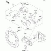 Схема вузла: Заднє гальмо для Kawasaki ZX900 Ninja ZX-9R