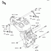 Схема узла: Крепление двигателя для Kawasaki ZX1200 Ninja ZX-12R