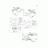 Схема вузла: Інформаційні наклейки (kx85-a1/b1) для Kawasaki KX85 KX85