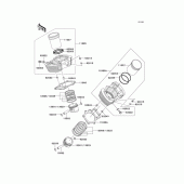Схема вузла: Циліндр & Поршень для Kawasaki VN1500 VN1500 Classic Tourer