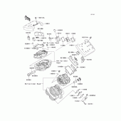 Схема узла: Клапанная крышка для Kawasaki VN1500 Vulcan 1500 Mean Streak