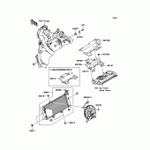 Схема узла: Радиатор для Kawasaki KLE650 Versys 650 ABS