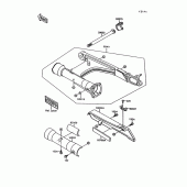 Схема вузла: Задній важіль (Маятник) для Kawasaki VN1500 Vulcan 1500L