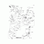 Схема узла: Топливный бак для Kawasaki KLX110 KLX110