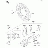 Схема вузла: Переднє гальмо для Kawasaki VN800 Vulcan 800 Drifter