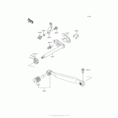 Схема узла: Переключатель передач для Kawasaki KL650 KLR650