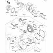Схема вузла: Drive shaft/final gear(1/2) для Kawasaki VN1500 VN1500 Drifter