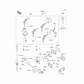 Схема вузла: Ignition switch/locks/reflectors для Kawasaki EX250 Ninja 250