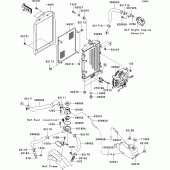 Схема вузла: Радіатор (1/2) для Kawasaki VN1600 VN1600 Classic