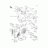 Схема узла: Радиатор (1/2) для Kawasaki VN1500 Vulcan 1500 Classic FI