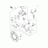 Схема узла: Задний тормоз для Kawasaki ZG1000 Concours