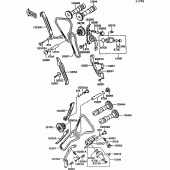 Схема узла: Распредвал & Цепь ГРМ & Натяжитель для Kawasaki VN750 VN750 Twin