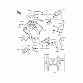 Схема узла: Облицовочные элементы для Kawasaki ZX750 Ninja ZX-7RR