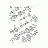 Схема вузла: Трансмісія для Kawasaki ZX400 ZZR400