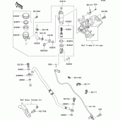 Схема вузла: Задній гальмівний циліндр для Kawasaki ZX1000 Ninja ZX-10R