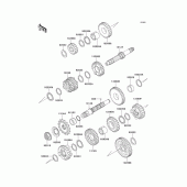 Схема вузла: Трансмісія для Kawasaki VN250 Eliminator 250V