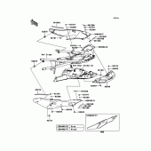 Схема узла: Side Covers для Kawasaki ZG1400 1400GTR ABS
