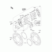 Схема вузла: Переднє гальмо для Kawasaki VN2000 Vulcan 2000