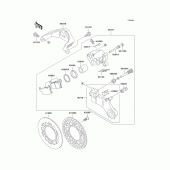 Схема узла: Задний тормоз (kx500-e8) для Kawasaki KX500