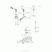 Схема узла: Замок зажигания для Kawasaki AX125 Fury 125R