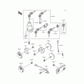 Схема вузла: Замок запалювання для Kawasaki KLX650 KLX650 Motard