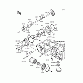 Схема вузла: Масляний насос & Масляний фільтр Kawasaki ZR750 Z750