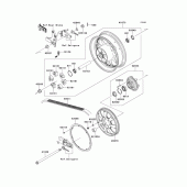 Схема вузла: Заднє колесо & Привідний ланцюг для Kawasaki VN1700 Vulcan 1700 Voyager