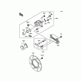 Схема вузла: Заднє гальмо для Kawasaki KLX125 D-Tracker