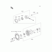 Схема узла: Ступица переднего колеса для Kawasaki KL250 KLR250