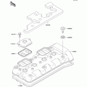 Схема узла: Клапанная крышка для Kawasaki ZX600 Ninja ZX-6R