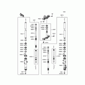 Схема вузла: Вилка передньої осі для Kawasaki BX250 NINJA 250SL ABS