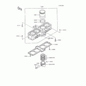 Схема вузла: Циліндр & Поршень для Kawasaki ZX600 GPX600R