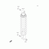 Схема вузла: Задній амортизатор для Kawasaki KLX125 KLX125