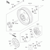 Схема узла: Ступица заднего колеса для Kawasaki ZX400 ZXR400