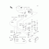 Схема вузла: Fuel evaporative system для Kawasaki ZX750 Ninja ZX-7R