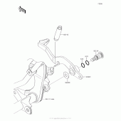 Схема узла: Лапка тормоза для Kawasaki KLX140 KLX140L