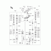 Схема вузла: Вилка передньої осі для Kawasaki VN1700 Vulcan 1700 Voyager ABS