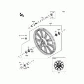 Схема узла: Ступица переднего колеса для Kawasaki VN900 Vulcan 900 Custom
