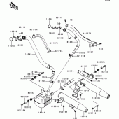 Схема вузла: Вихлопна система для Kawasaki VN1500 VN1500 Classic