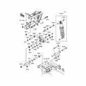 Схема узла: Подвеска/задний амортизатор для Kawasaki EX300 Ninja 300