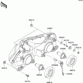 Схема узла: Headlight(s) для Kawasaki ZX600 Ninja ZX-6R