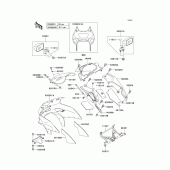 Схема вузла: Облицювальні елементи для Kawasaki ZX600 ZZ-R600