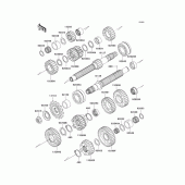 Схема узла: Трансмиссия для Kawasaki ZX1200 Ninja ZX-12R