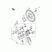 Схема узла: Передний тормоз для Kawasaki BR125 Z125 Pro