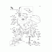 Схема узла: Топливный бак(1/2) для Kawasaki ZX1100 Ninja ZX-11